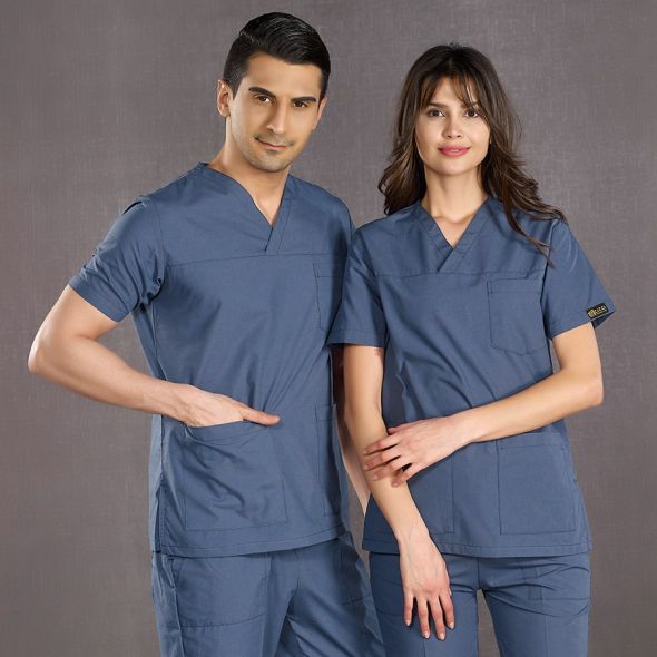 Cizgi Classic Surgical Collar Scrubs Petrol Mavisi