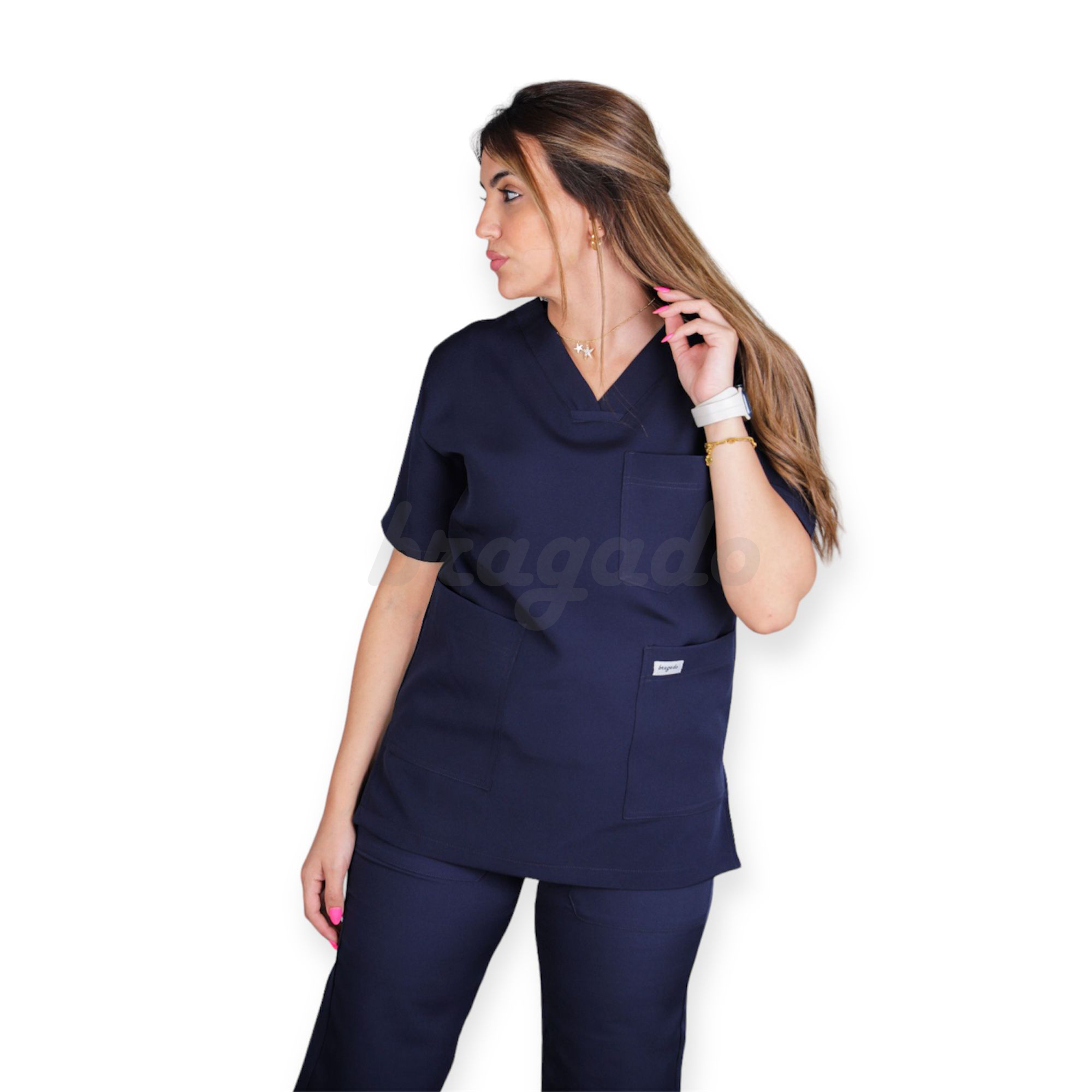 Leon MYT24 Unisex Scrubs S/S NAVY