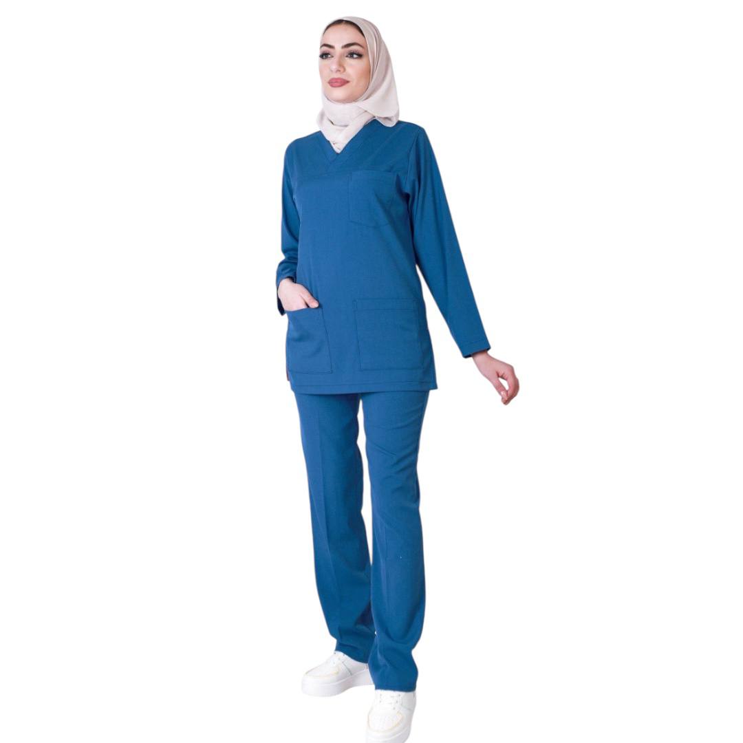 Terra Women Scrub S-L Petrol Blue