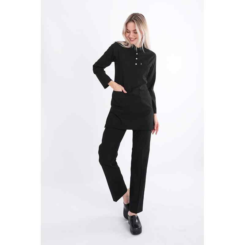 BLACK KARYA HIJAB SCRUBS SET