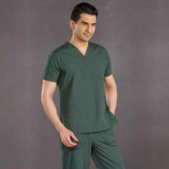 Cizgi Classic Surgical Collar Scrubs Avcı Yeşili