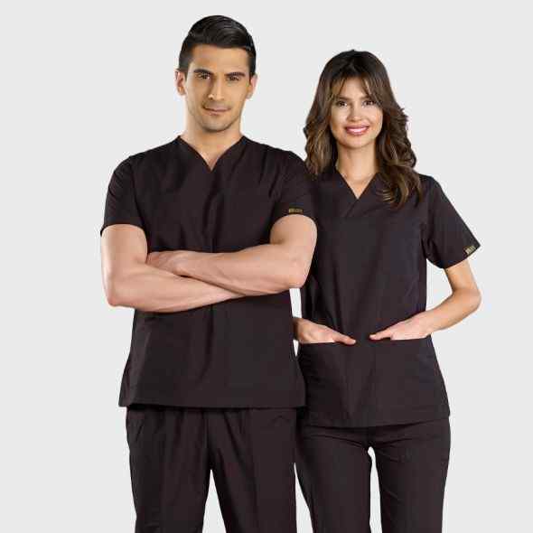 Cizgi Classic Surgical Collar Scrubs Black